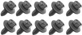 Bolt, 3/8-16 X 1" Pointed Tip With Free Spinning Washer, Black Phosphate, 10 Piece Set