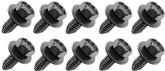 Bolt, 5/16-18 X 7/8" Pointed Tip With Free Spinning Washer, Black Phosphate, 10 piece Set