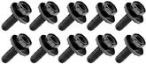 Bolt, 5/16-18 x 1" Flat Tip With Free Spinning Washer, Black Phosphate, 10 piece Set