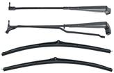 1970-81 Wiper Arm and Blade Set - Recessed Wipers -  Black