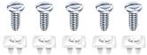 License Plate Mounting Nut and Screw Set ; 10 Piece Set ; Front and Rear 