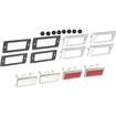 1968 Camaro, Nova, Full Size Wagon; Side Marker Lamp Kit; Clear / Red; For Models Without Engine Size on Front Bezels
