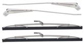 1957 Chevrolet Bel Air Wiper Arm And Blade Set; Stainless Steel; For Electric Wipers