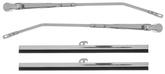 1947-53 Chevrolet/GMC Stainless Windshield Wiper Blade And Arm Kit; OE Style (Slotted); 8" Blades