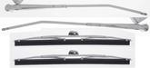 1947-53 Chevrolet/GMC Stainless Windshield Wiper Blade And Arm Kit; 10" Blades; Snap-In Style