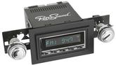 1974-86 RetroSound Hermosa Series Radio - Chrome Face/Chrome Buttons/Black Bezel/Chrome Knobs