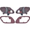 1995-02 Chevy, GMC Pickup Truck, SUV; Inner Door Handle Set; With Bezels; Manual Locks; Black Lever; Red Housing
