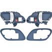 1995-02 Chevy, GMC Pickup Truck, SUV; Inner Door Handle Set; With Bezels; Manual Locks; Chrome Lever; Blue Housing