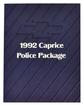 1992 Chevrolet Caprice Police Vehicle Sales Brochure - NOS (New Old Stock) GM