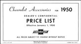 1950 Accessory Parts Price List