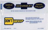 1969-72 Chevrolet Owners Manual Storage Bag