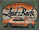 Laid-Back Halfway Camaro Garage Tin Sign (12" x 16")