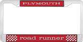 Plymouth Road Runner License Plate Frame - Red