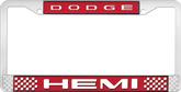 Dodge Hemi License Plate Frame - Red