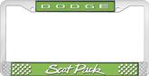 Sub-Lime Green Dodge Scat Pack License Plate Frame