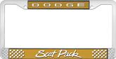 Butterscotch Dodge Scat Pack License Plate Frame