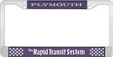 In-Violet Purple Plymouth Rapid Transit System License Plate Frame