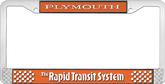 Vitamin C Orange Plymouth Rapid Transit System License Plate Frame