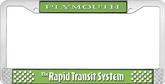Lime Light Green Plymouth Rapid Transit System License Plate Frame