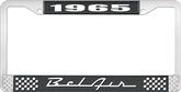 1965 Bel Air Black and Chrome License Plate Frame with White Lettering