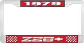 1979 Z28 License Plate Frame - Red and Chrome with  White Lettering