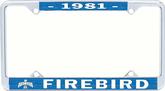 1981 Firebird License Frames