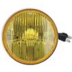 Holley RetroBright LED Sealed Beam Headlight; 5.75" Round; High Beam Only; Yellow