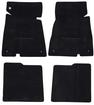 1965-68 Full Size Black Lloyd Floor Mat Set With Black Embroidered Early "Chevrolet" Script