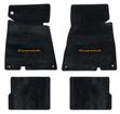 1965-68 Full Size Black Lloyd Floor Mat Set With Gold Embroidered Early "Chevrolet" Script