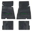 1965-68 Full Size Smoke Lloyd Floor Mat Set With Green Embroidered Early "Chevrolet" Script