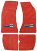 1974-78 Mustang II 4 Piece Lloyd Floor Mat Set - Red with Powered by Ford Logo
