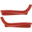 1969-71 Chevy II, Nova, GM A, B-Body; Seat Side Panel Apron Covers; Strato Bucket; With Mylar Chrome Trim; Red ABS
