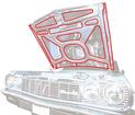 1965 Impala / Full Size Hardtop Custom Trunk Lid Mirror Set