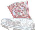 1968 Impala / Full Size Convertible Custom Trunk Lid Mirror Set