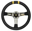 MOMO Race Series Drift 13" 3-Spoke Steering Wheel - Black