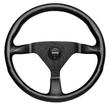 Momo Tuning Series Montecarlo 13.8" Steering Wheel -  Black Leather, Black Stitch, Black Spokes