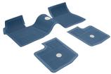 1963-64 Impala, Bel Air, Biscayne; Bow Tie Rubber Floor Mat Set; w/o Console; Lt Blue; Front & Rear