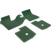 1963-64 Impala, Bel Air, Biscayne; Bow Tie Rubber Floor Mat Set; w/o Console; Dk Green; Front & Rear