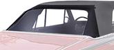 1963-64 Dodge Dart GT; Convertible Rear Window; Plastic Curtain; Pinpoint Vinyl; Black 