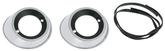 1967 Plymouth Barracuda; Back Up Lamp Bezels; Short Style; with Gaskets; Pair