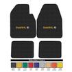 1970-73 Plymouth Duster Black Loop Floor Mats With Embroidered "Duster" Logo