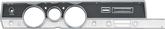 1967 Barracuda Rallye Instrument Dash Bezel; without AC; Black And Silver