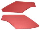 1963-66 Dodge Dart; Interior Rear Sail Panels; 2 Door Hardtop; Perforated Premier Grain; Red; Pair