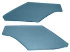 1963-66 Dodge Dart; Interior Rear Sail Panels; 2 Door Hardtop; Perforated Premier Grain; Medium Blue; Pair