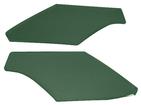 1963-66 Dodge Dart; Interior Rear Sail Panels; 2 Door Hardtop; Perforated Premier Grain; Dark Green; Pair