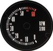1968-71 Mopar A-Body With Rallye Gauges With Red 5500-6000 Range Tachometer Face Decal