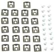 1968-76 Dart, 1971-76 Swinger; Rear Window Molding Clip Set; 2-Door Hardtop; 22-Piece Set