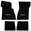 1968-70 Mopar - Ultimat Charger Logo Floor Mats - Black Mat with White Logo (4 pc)