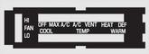 1973-74 Mopar B-Body With AC And Vent Heater / AC Control Decal