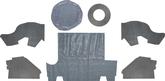 1971-74 GTX, Road Runner, Satellite; Trunk Mat and Spare Tire Cover, Board Set; 2 Door Hardtop; Herringbone Pattern